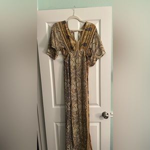Yellow Paisley Boho Dress